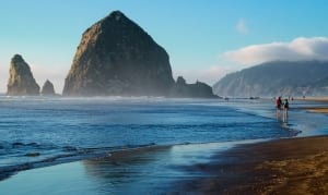Photo of Haystack Rock in Cannon Beach. Oregon's Coast Remains a Prized Getaway from Portland.